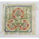 An Edwardian silk padded cover, embroidered with a crane amongst cherry blossom on a green silk - Image 5 of 12