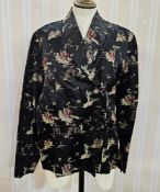 A vintage Chinese style embroidered black silk jacket and a vintage cheongsam (2)