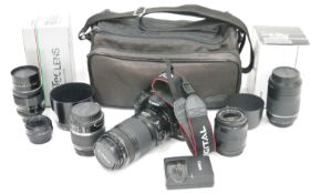 Camera equipment - Canon EOS 500D camera with a Canon ultrasonic image stabiliser macro 1.5m/4.9ft