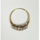 Antique gold and diamond multiple cluster ring set old cut diamonds within triple flowerhead setting - Image 3 of 9