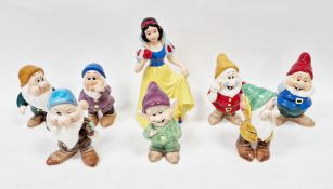 Snow White and the Seven Dwarfs figures marked Disney China, largest 29cm high