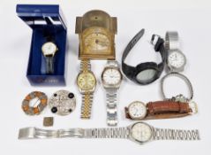 Two gent's Lorus stainless steel wristwatches, sundry other gent's wristwatches, lady's Timex