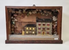 Late 19th / early 20th century wooden table top display cabinet, the glass front housing a display