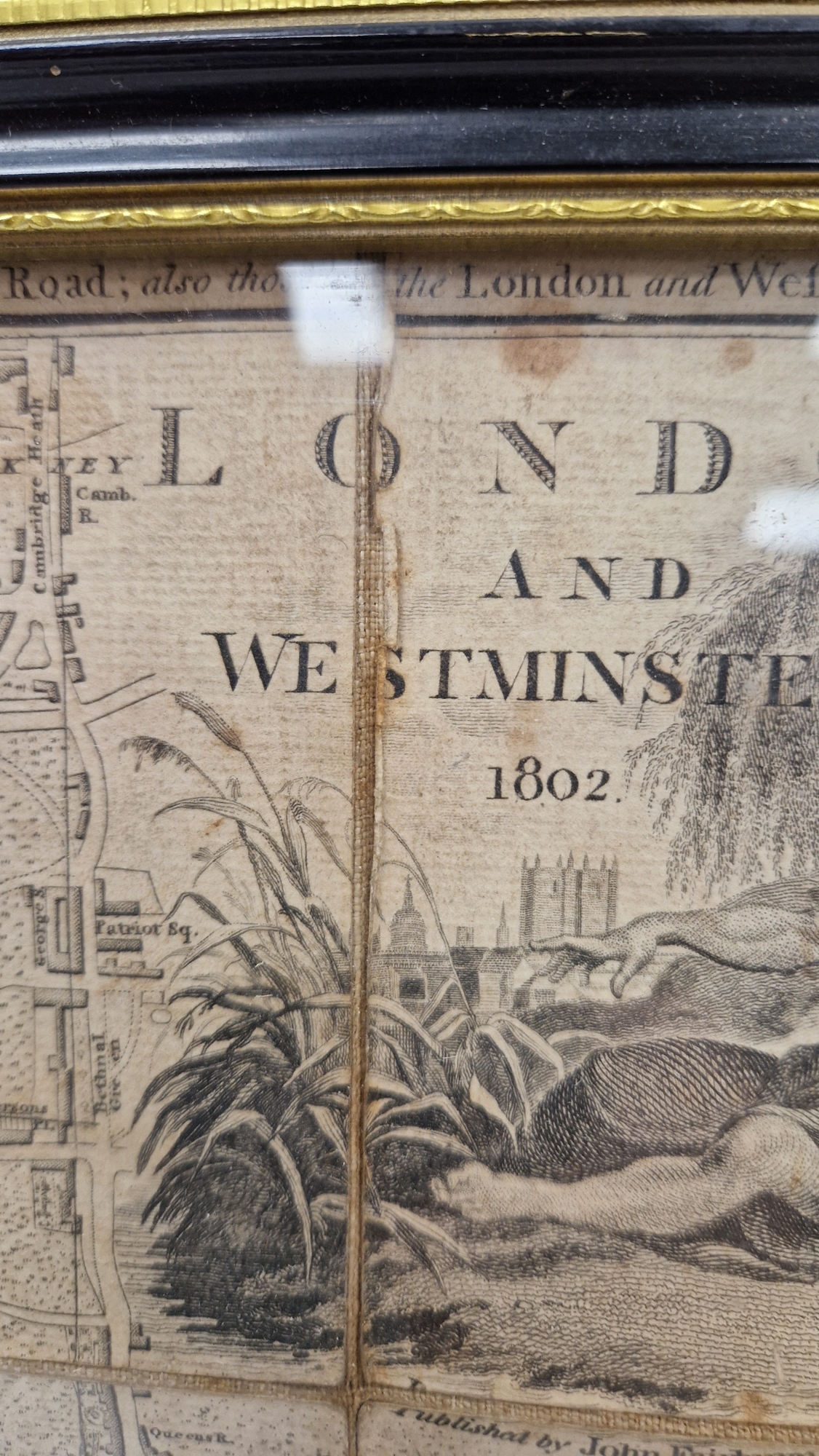 John Fairburn (1789-1840) Fold out hand-coloured detailed plan of "London and Westminster", - Image 10 of 12