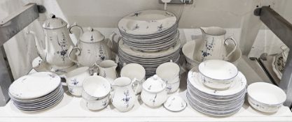 Villeroy & Boch porcelain blue and white Vieux Luxembourg pattern part dinner and breakfast service,