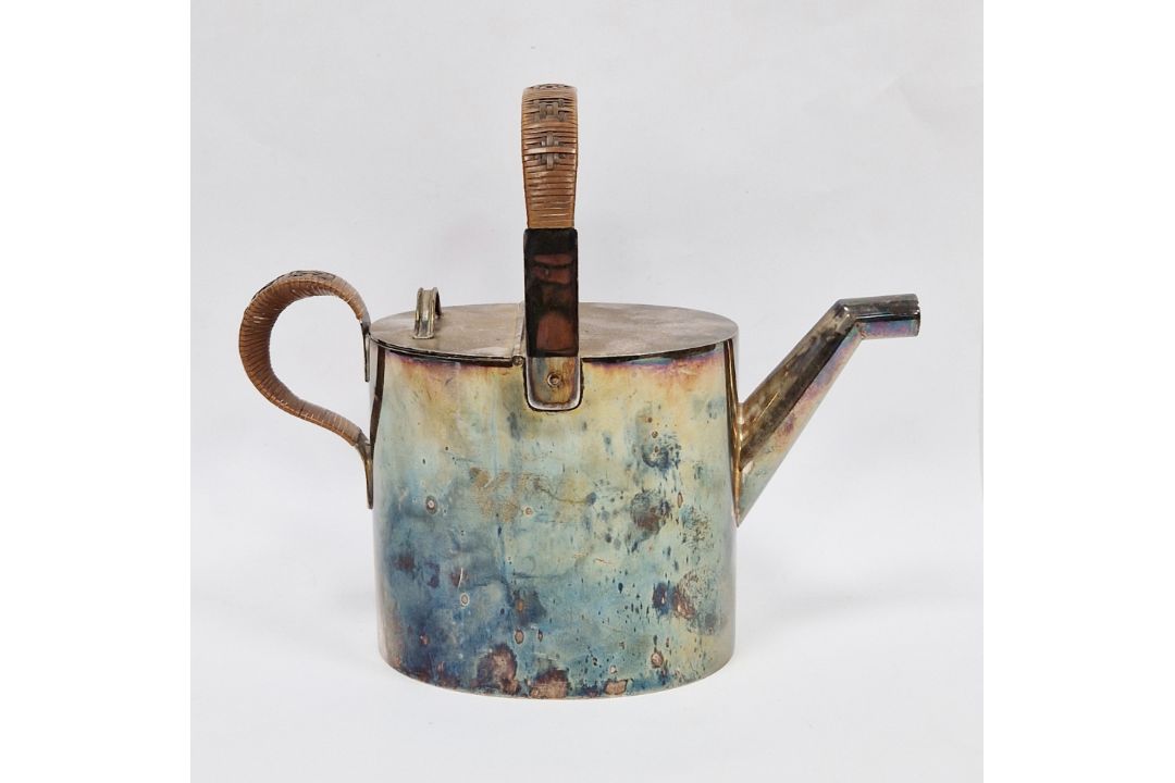 Hukin & Heath silver plated watering can designed by Christopher Dresser, the two handles with - Image 1 of 6