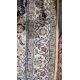 Large Persian midnight blue ground rug with central cream floral medallion on floral field, floral - Image 13 of 22