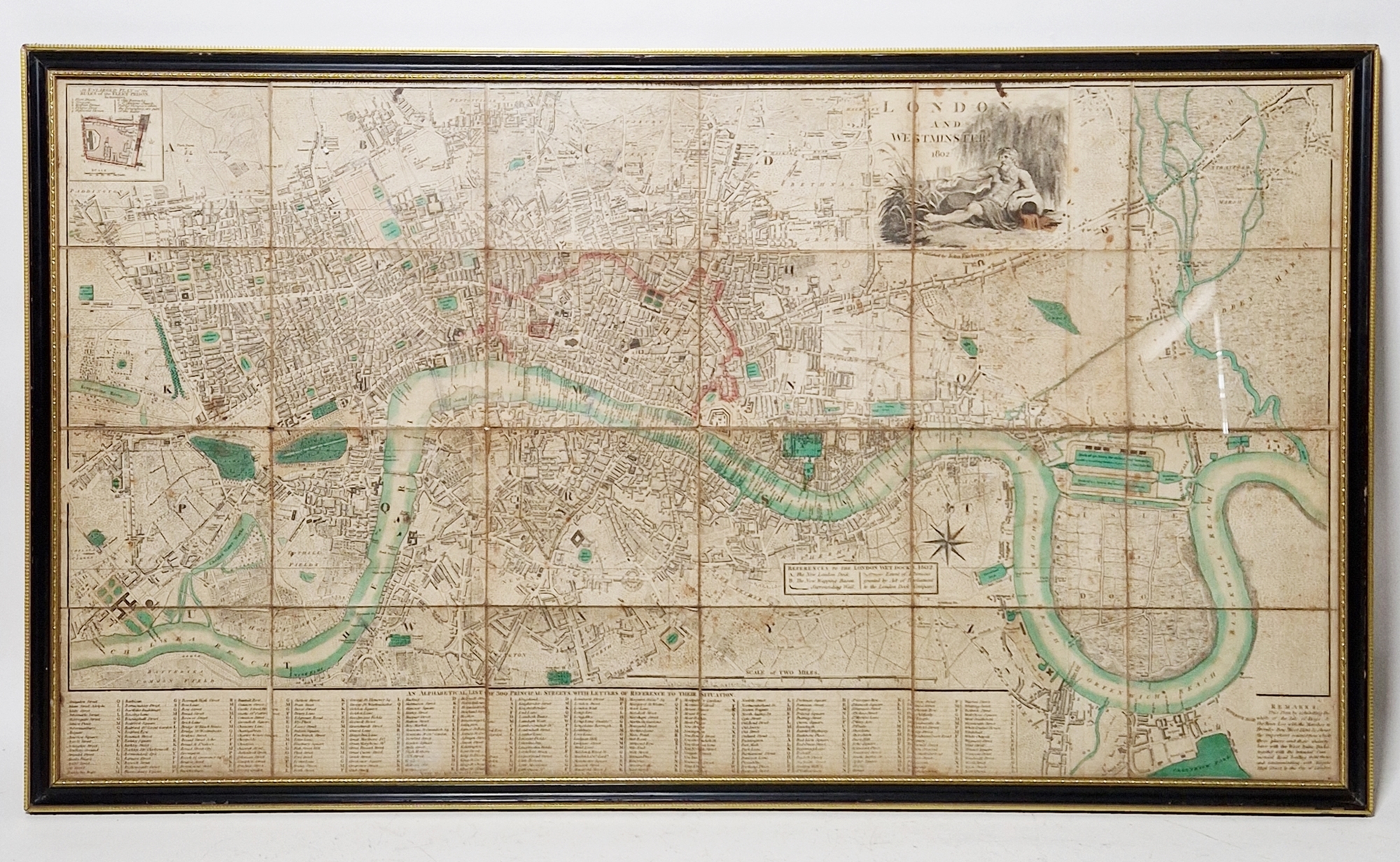 John Fairburn (1789-1840) Fold out hand-coloured detailed plan of "London and Westminster", - Image 2 of 12