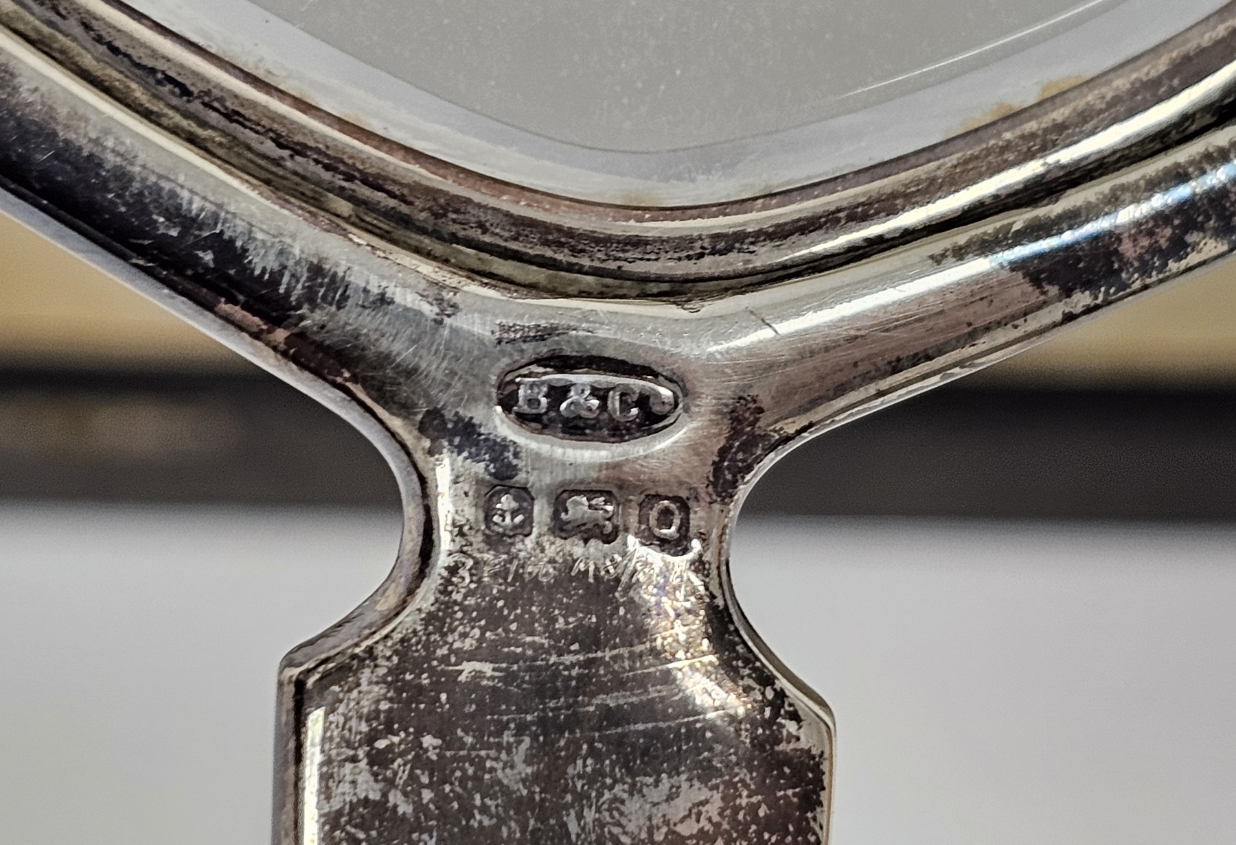 Silver and turquoise green guilloche enamel five-piece dressing table set, Birmingham 1940, WI - Image 4 of 4