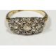 Antique gold and diamond multiple cluster ring set old cut diamonds within triple flowerhead setting - Image 8 of 9