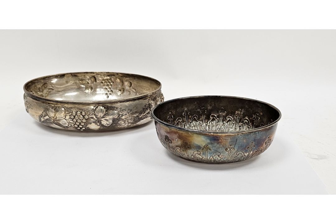 Two Italian white metal bowls, both with labels to underside for Boggiali of Milan and a further - Image 1 of 3