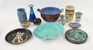 Quantity of studio pottery and other ceramics to include a Rupert Blamire vase, a Carstens pottery