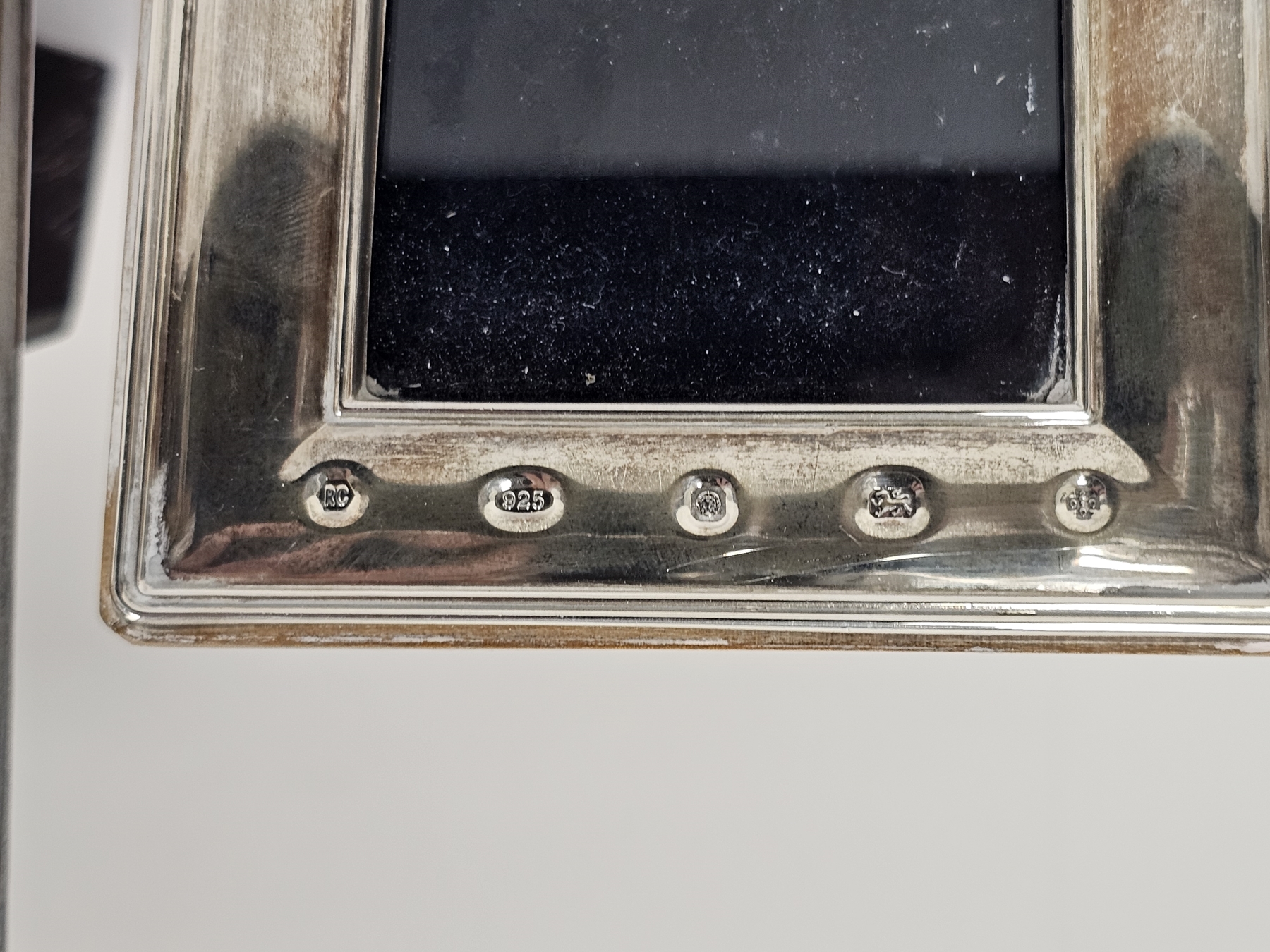 Four silver and wooden easel back photograph frames, Sheffield 2000, 2001 and 2002, Carr's of - Image 2 of 5