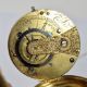 19th century gilt metal cased open-faced pocket watch, the gilt metal dial having raised Arabic - Image 5 of 5