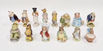 Group of  Beswick pottery Beatrix Potter figures, printed brown Frederick Warne marks, including: