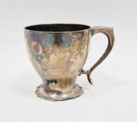 Edward VII silver cup, Sheffield 1906 James Ramsay, of plain inverted baluster form inscribed with