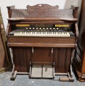 19th century American mahogany harmonium by Mason & Hamlin, retailed by Green & Marsh of Bath, 105cm