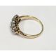 Antique gold and diamond multiple cluster ring set old cut diamonds within triple flowerhead setting - Image 4 of 9