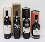 Collection of port to include a Taylors 10 YO 4XX tawny in original tube, a Grahams 10YO tawny in