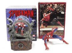Diamond Select Toys Marvel Spiderman Motion globe with spiders boxed together with Horizon The