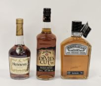 Jim Beam Devil's Cut 90 proof Kentucky Straight Bourbon Whiskey 70cl 45% vol, together with a bottle