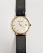 Smiths Astral 9ct gold cased gentleman's wristwatch, the dial having raised gilt baton hour markers,