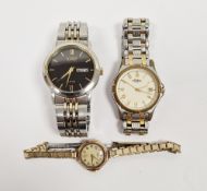 Early to mid 20th century 9ct gold lady's wristwatch by Derrick, the circular dial with gilt