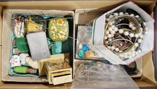 Mixed lot including a collection of gemstone crystals including quartz and tiger eye, Essex