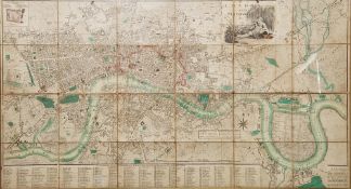 John Fairburn (1789-1840) Fold out hand-coloured detailed plan of 