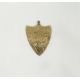 Victorian gold shield-shaped pendant, rubbed hallmarks, presented as an award for the Transvaal - Image 1 of 2