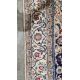 Large Persian midnight blue ground rug with central cream floral medallion on floral field, floral - Image 9 of 22