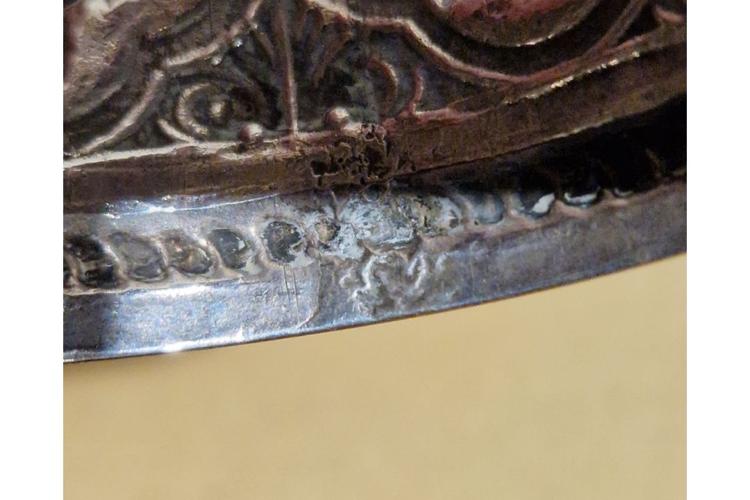 Pair of Chinese white metal pepperettes in the form of pagodas stamped ' On Hing ' to base, 7cm high - Image 4 of 4