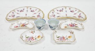 Pair of Royal Crown Derby Royal Antoinette pattern side dishes, a pair of Royal Crown Derby Derby