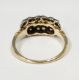 Antique gold and diamond multiple cluster ring set old cut diamonds within triple flowerhead setting - Image 6 of 9