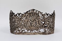 Dutch silver bowl mount, (lacking glass bowl), London import marks 1908, Adolph Barsach Davis,