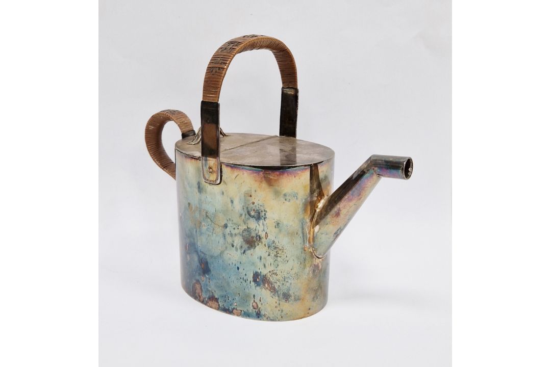Hukin & Heath silver plated watering can designed by Christopher Dresser, the two handles with - Image 5 of 6