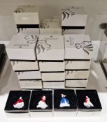 Collection of 36 Royal Doulton miniature figures of ladies to include Rachel M207, Laura M214, Alice