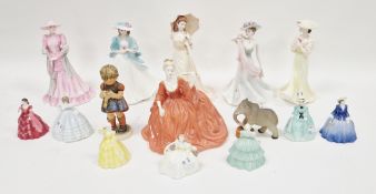 Collection of Coalport bone china figures of ladies, including: six Ladies of Fashion, including:
