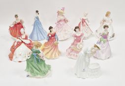 Group of Royal Doulton bone china figures of ladies, comprising: eleven figures, including: Mother
