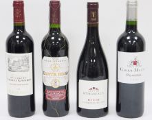 Four bottles of red wine including Chateau Moulinet Pomerol 2008, Les 3 Cedres Edmond de