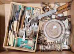 Mixed lot of silver plate including pair of early 20th century heart shaped toast racks and