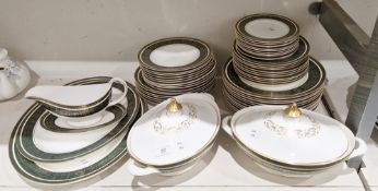 Royal Doulton bone china Vanborough pattern part dinner-service, printed gilt marks, printed with