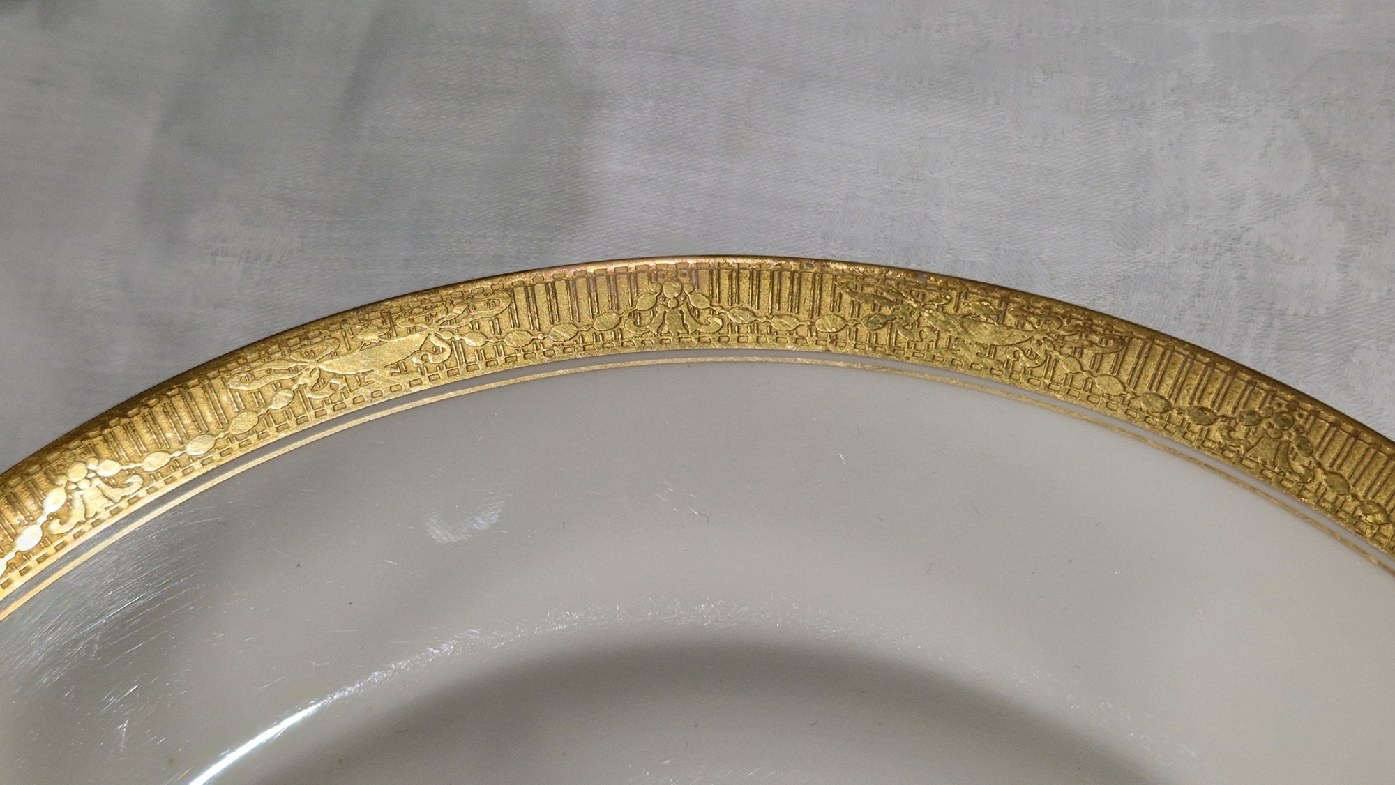Composite Royal Worcester gilt bordered part dinner-service, printed blue marks, retailer's marks - Image 5 of 14