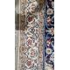 Large Persian midnight blue ground rug with central cream floral medallion on floral field, floral - Image 10 of 22