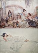 After Sir William Russell Flint (1880-1969) Two colour prints 