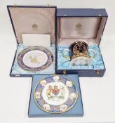 Spode limited edition commemorative two handled mug with blue and gilt decoration, to commemorate