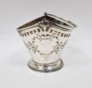 Victorian silver swing handled basket, Sheffield 1899 Joseph Rodgers & Sons, the plain body with