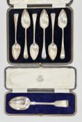 Set of six silver grapefruit spoon, Sheffield 1932, Cooper Bros & Sons Ltd, old English pattern,