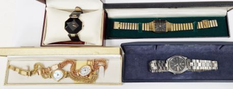 Two modern Veronese ladies wristwatches, each having a mother-of-pearl dial with Roman numerals