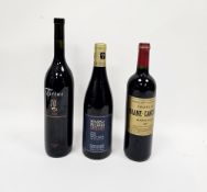 Two bottles of Canadian red wine viz:- Truis Red VQA Niagara Peninsula 2007 and Henry Pelham